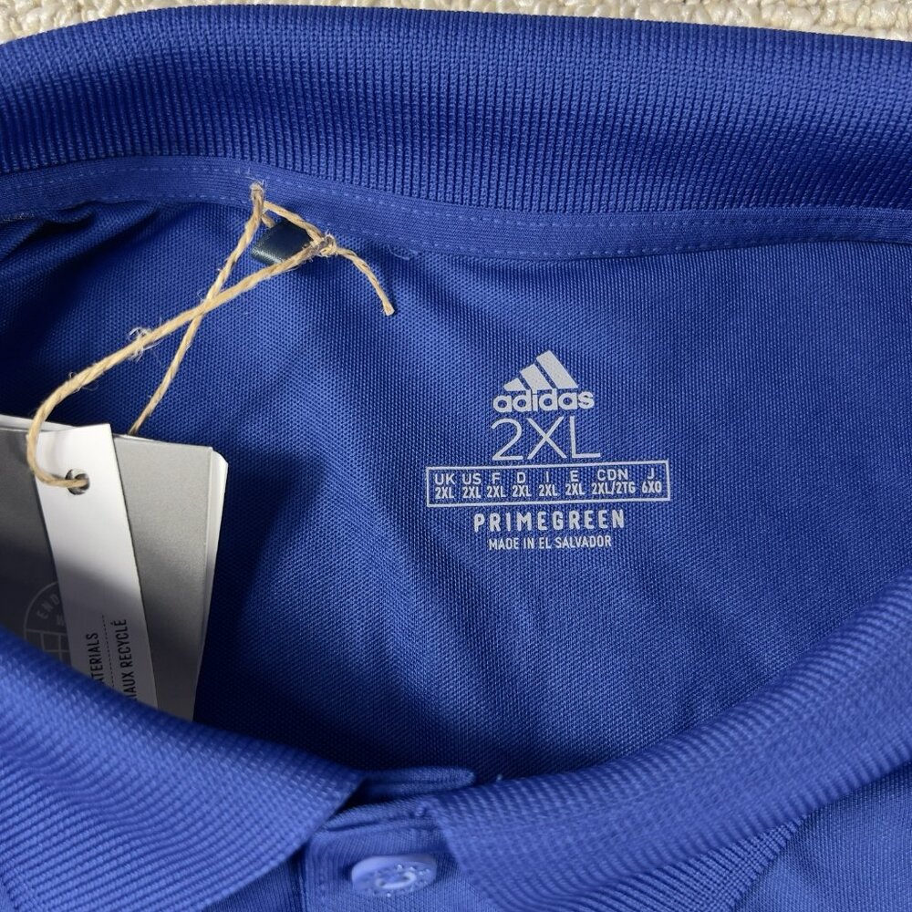 Adidas Golf Peach Bowl Challenge Short Sleeve Polo Shirt Blue Men’s Size XXL - Picture 3 of 8